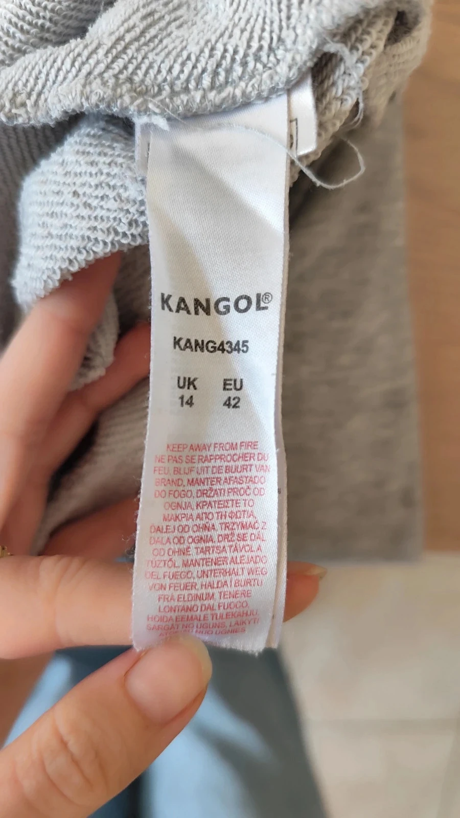 Women's gray mid-length hoodie sweatshirt size 38 - Kangol – photo 8